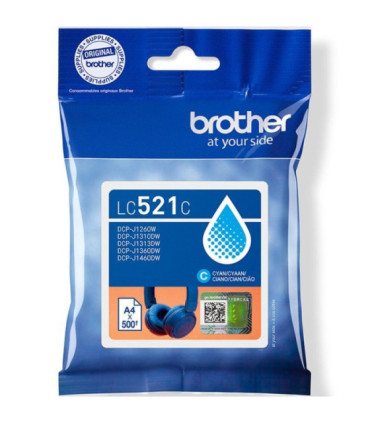 Cartucho de tinta original brother lc521c/ cian