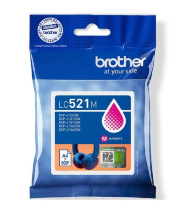 Cartucho de tinta original brother lc521m/ magenta