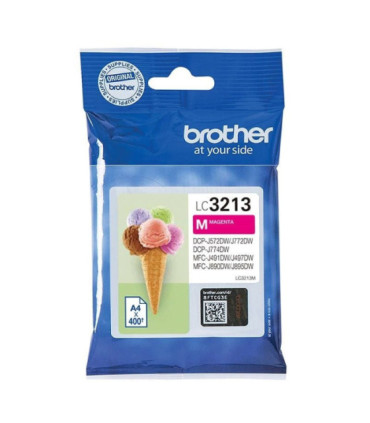 Cartucho de tinta original brother lc-3213m/ magenta