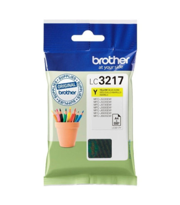 Cartucho de tinta original brother lc-3217y/ amarillo