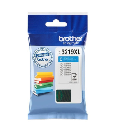 Cartucho de tinta original brother lc-3219c xl alta capacidad/ cian