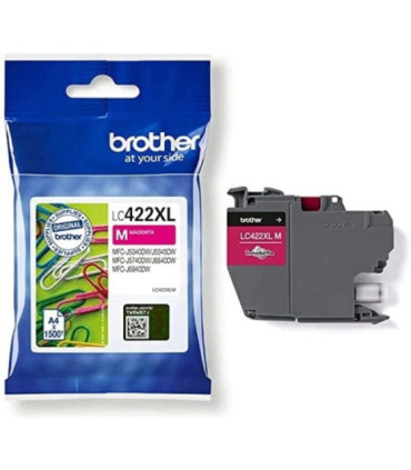 Cartucho de tinta original brother lc-422 xl alta capacidad/ magenta