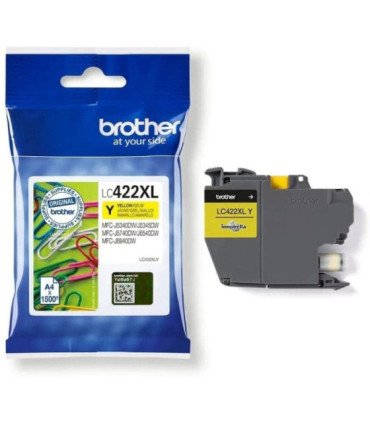 Cartucho de tinta original brother lc-422 xl alta capacidad/ amarillo