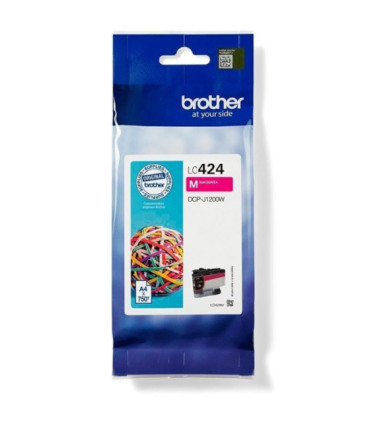 Cartucho de tinta original brother lc424m/ magenta