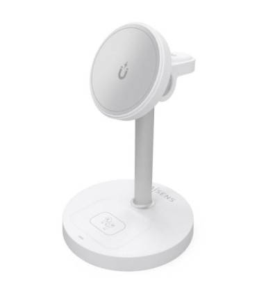 Base de carga inalámbrica aisens asch-15w3wc065-w/ 15w/ blanco