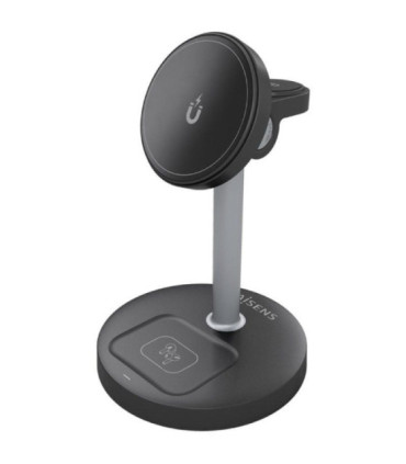 Base de carga inalámbrica aisens asch-15w3wc066-bk/ 15w/ negro