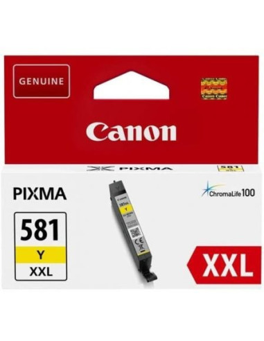 Cartucho de tinta original canon cli-581xxl alta capacidad/ amarillo