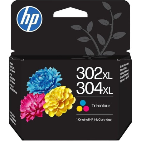 Cartucho de tinta original hp nº302xl/304xl/ tricolor