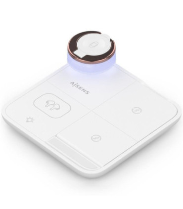 Base de carga inalámbrica aisens asch-15w4wc061-w/ 15w/ blanco