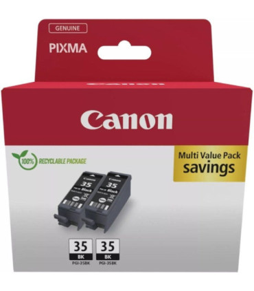 Cartucho de tinta original canon pgi-35bk multipack/ 2x negro