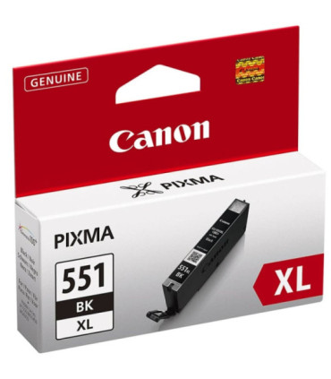 Cartucho de tinta original canon cli-551bk xl alta capacidad/ negro