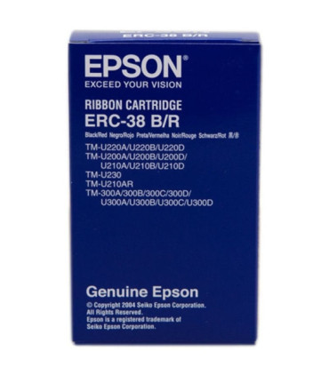 Cinta nylon epson erc-38/ negro/ roja