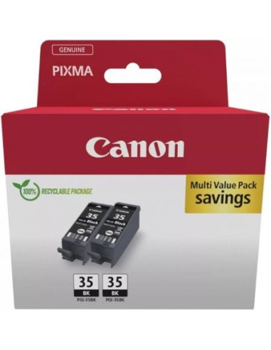 Cartucho de tinta original canon pgi-35bk multipack/ 2x negro