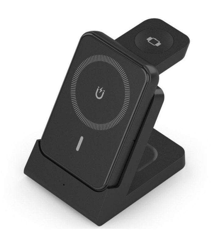 Base de carga inalámbrica aisens asch-15w4wc064-bk/ 15w/ negro