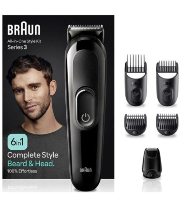 Afeitadora braun all in one 6 en 1 style kit series 3 mgk3410/ con batería/ 6 accesorios