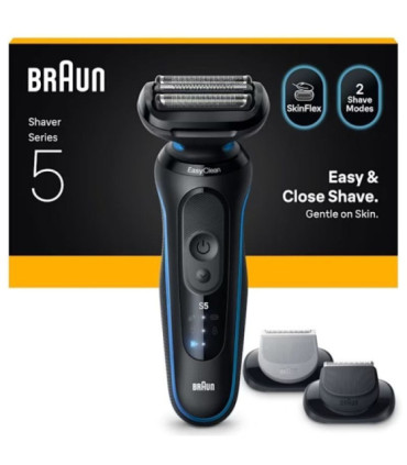 Afeitadora braun series 5 52-b1650s/ con batería/ 2 accesorios