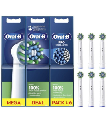 Cabezal de recambio para cepillo oral-b pro cross action/ pack 6 uds