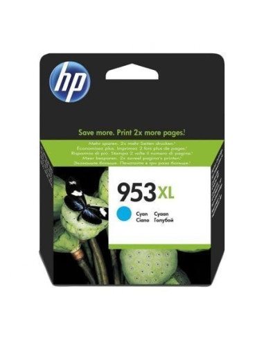 Cartucho de tinta original hp nº953 xl alta capacidad/ cian