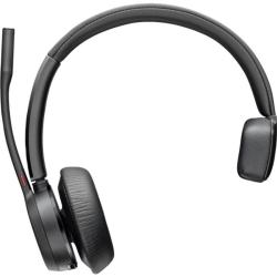 Auricular Inalámbrico Poly Voyager 4310 + Adaptador BT700 + Base de Carga/ con Micrófono/ Bluetooth/ Negro