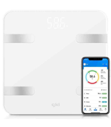 Báscula de baño gkl fitblue 300 white/ hasta 180kg