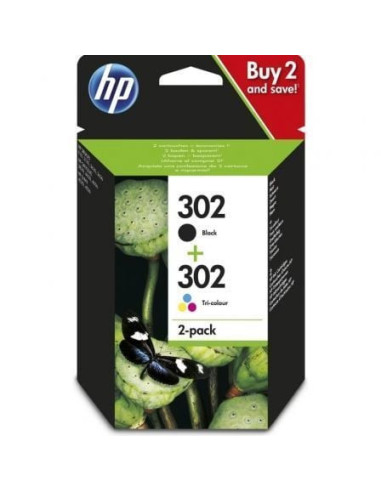 Cartucho de tinta original hp nº302 multipack/ negro/ tricolor