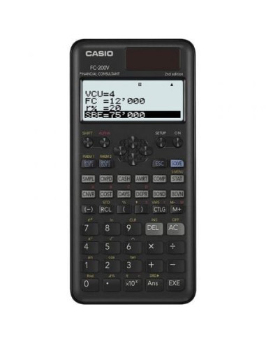 Calculadora científica casio fc-200v-2/ negra