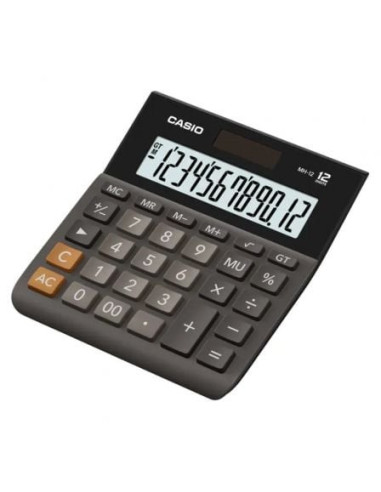 Calculadora casio wide h series mh-12/ negra