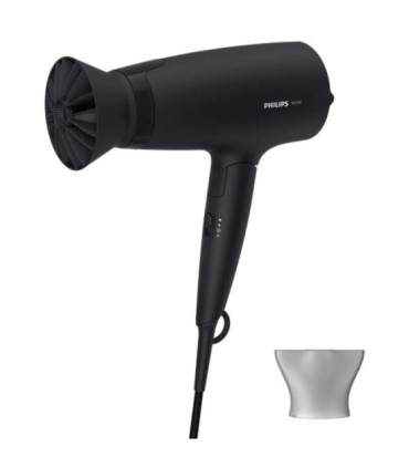 Secador philips 3000 series bhd308/10/ 1600w/ negro/ 2 accesorios