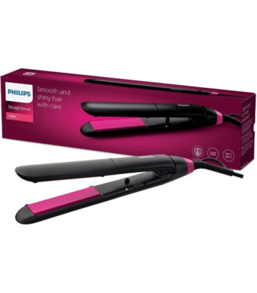 Plancha para el pelo philips straightcare essential bhs375 thermoprotect/ negra