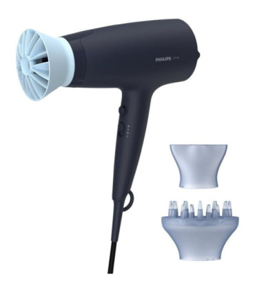Secador philips 3000 series bhd360/ 2100w/ iónico/ azul/ 3 accesorios