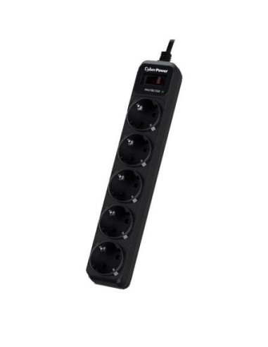 Regleta con interruptor cyberpower b0520sc0-de/ 5 tomas de corriente/ cable 1.8m/ negra