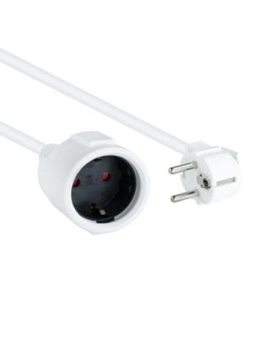 Cable alargador de corriente nanocable 10.22.0603-w/ schuko hembra - schuko macho/ 3m/ blanco