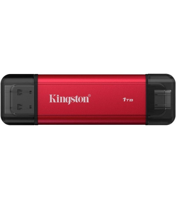 Disco externo ssd kingston dual portable ssd 1tb/ usb tipo-c y usb 3.2/ rojo