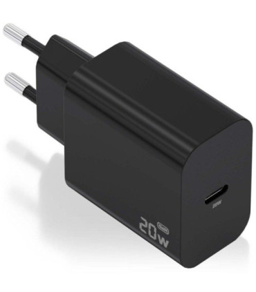 Cargador de pared gan aisens a110-0939/ 1xusb tipo-c/ 20w/ negro