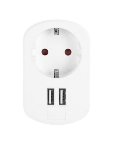 Enchufe orbegozo en 1200/ 1 toma schuko/ 2 tomas usb