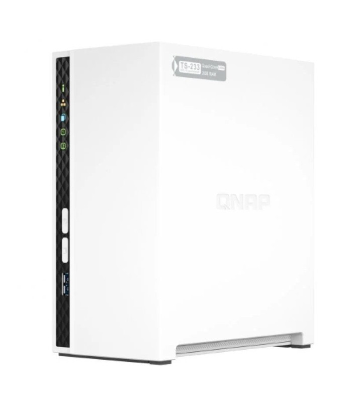 Nas qnap ts-233/ 2 bahías 3.5'- 2.5'/ 2gb ddr4/ formato torre