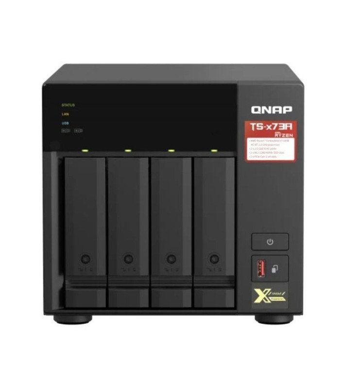 Nas qnap ts-473a-8g/ 4 bahías 3.5'- 2.5'/ 8gb ddr4/ formato torre