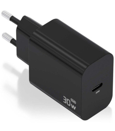 Cargador de pared gan aisens a110-0941/ 1xusb tipo-c/ 30w/ negro