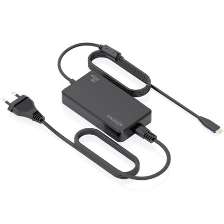 Cargador sobremesa gan aisens asch-1pd100d070-bk/ 1xusb tipo-c/ 100w