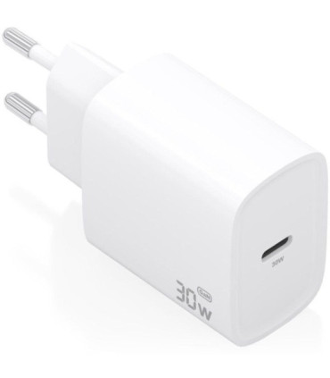Cargador de pared gan aisens a110-0950/ 1xusb tipo-c/ 30w/ blanco