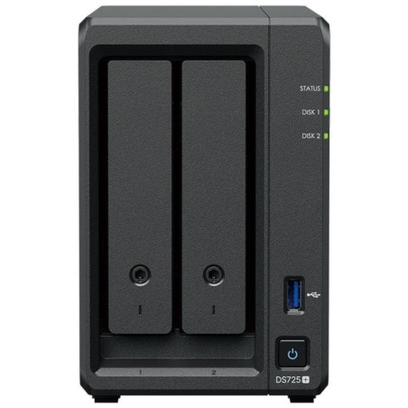 Nas synology diskstation ds725+/ 2 bahías 3.5'- 2.5'/ 4gb ddr4/ formato torre