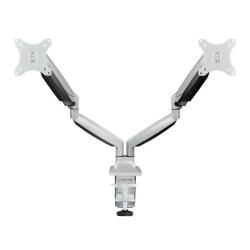 Soporte de Mesa para 2 Monitores TooQ DB3132TNR-S/ Giratorio/ Inclinable/ hasta 9kg