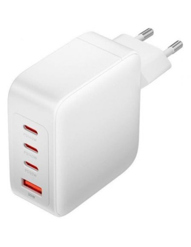 Cargador gan de pared vention feiw0-eu/ 3xusb tipo-c + cable usb tipo-c/ 1xusb/ 140w