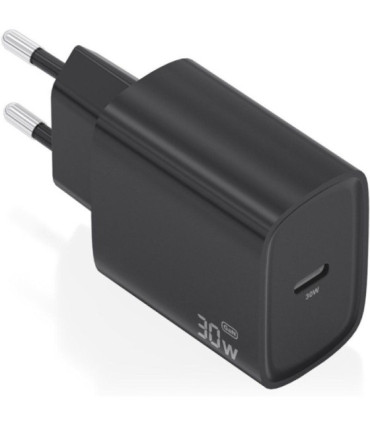 Cargador de pared gan aisens a110-0951/ 1xusb tipo-c/ 30w/ negro