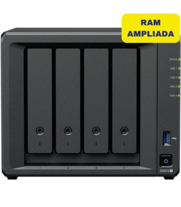 Nas synology diskstation ds925+/ 4 bahías 3.5'- 2.5'/ 8gb ddr4/ formato torre