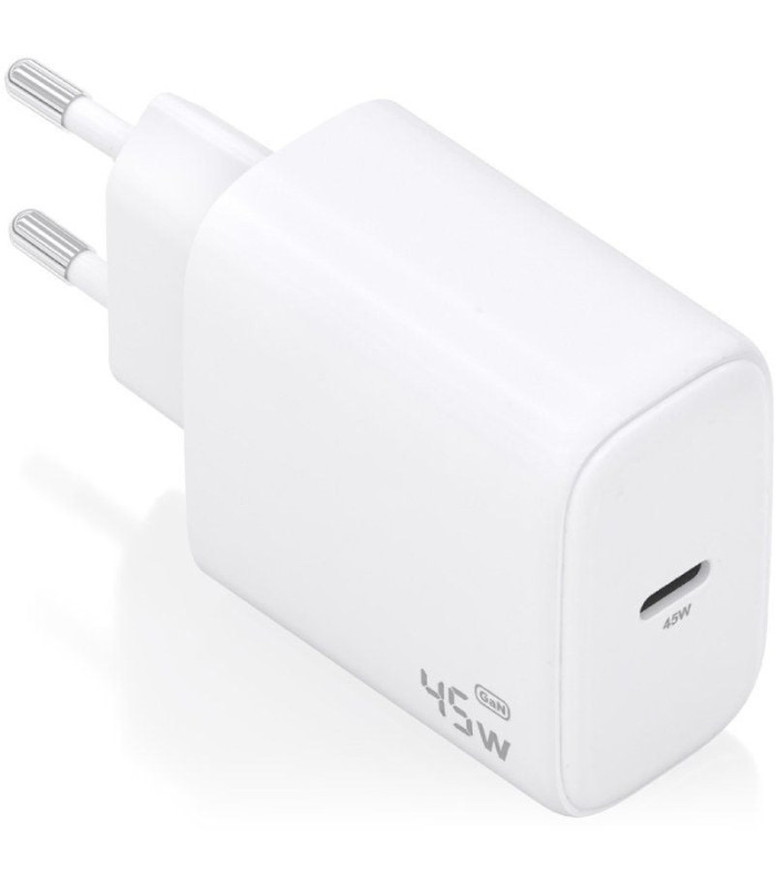 Cargador de pared gan aisens a110-0969/ 1xusb tipo-c/ 45w/ blanco