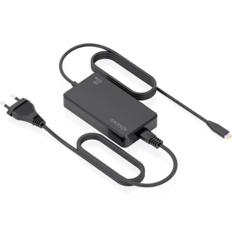 Cargador sobremesa gan aisens asch-1pd65d068-bk/ 1xusb tipo-c/ 65w