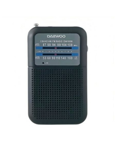 Radio portátil daewoo dw1008/ negra