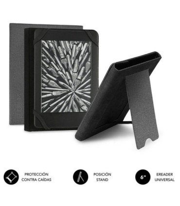 Funda para libro electrónico subblim clever ebook stand case 6'/ gris