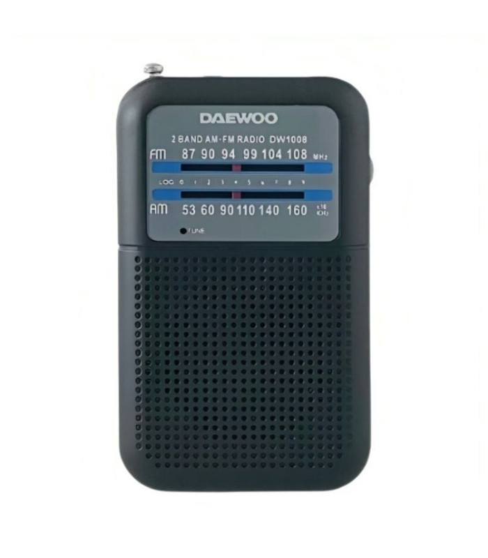 Radio portátil daewoo dw1008/ a pilas/ negra